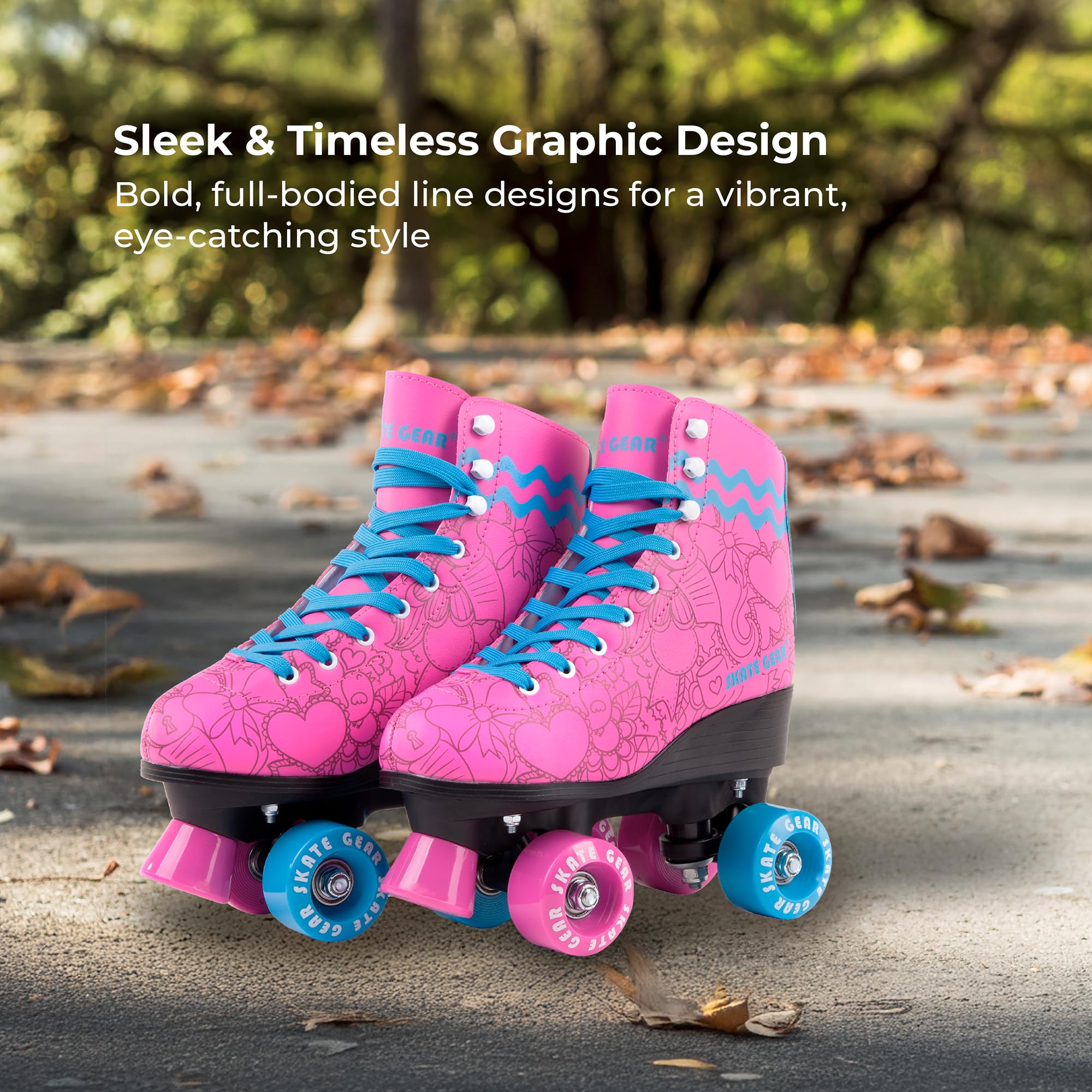 Amazon.co.jp: Skate Gear キュート グラフィック クワッド ローラー