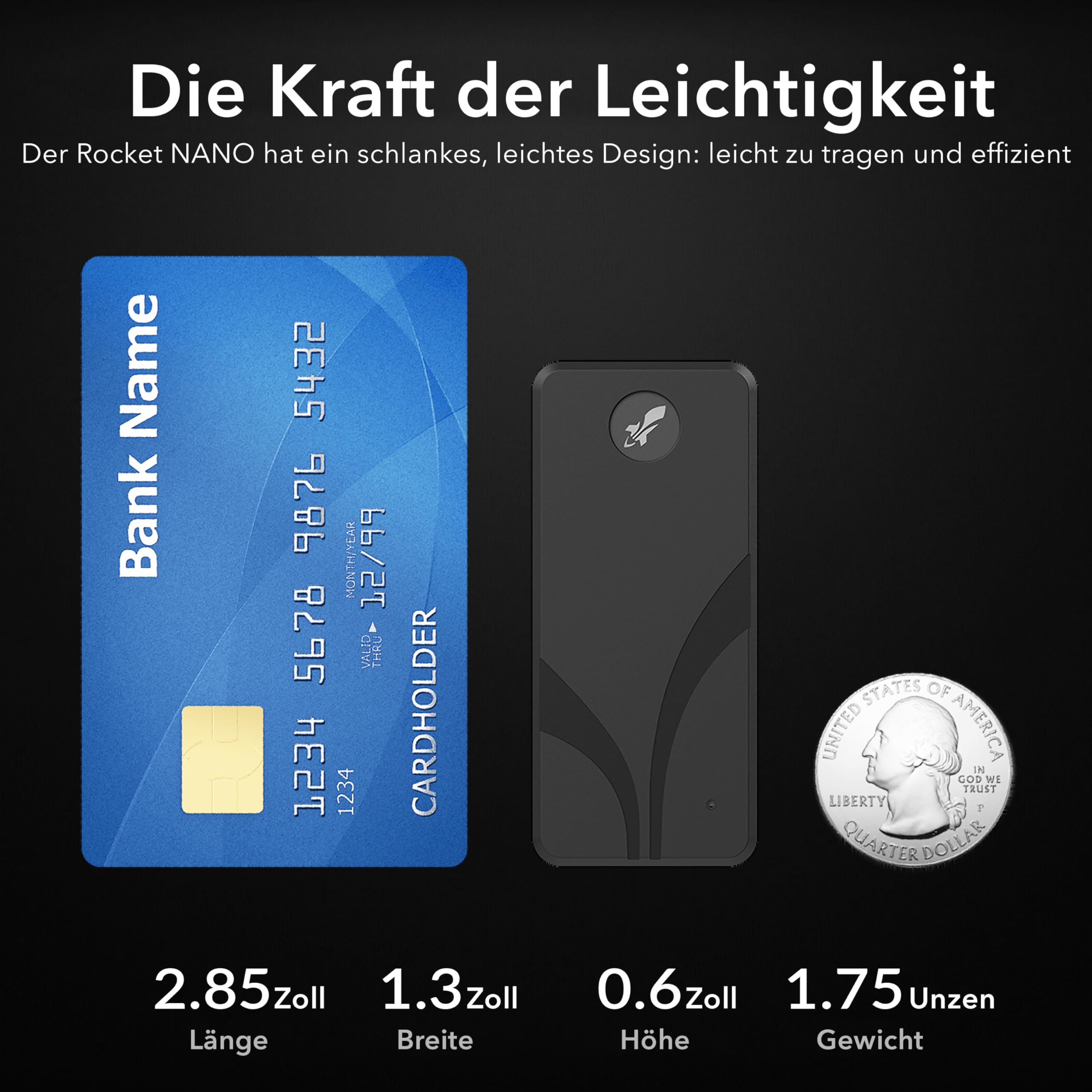 SABRENT Portable SSD 1TB, Festplatte extern NVMe, USB 3.2 Gen 2, 1500 MB/s Lesen, USB C Kabel enthalten, Externe M.2 SSD Aluminiumschale, schwarz (SB-1TB-NAV2)