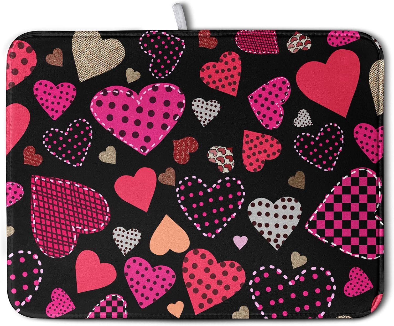 Happy Valentine's Day Kitchen Drying Mats for Dishes 18x24