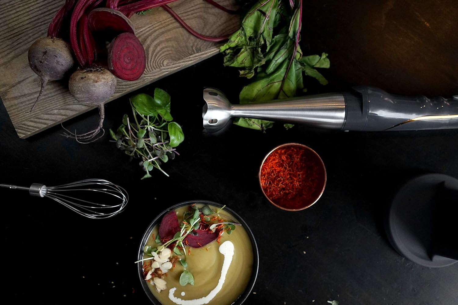 CRUX Cordless Rechargeable Immersion Hand Blender with 7.5 Inch