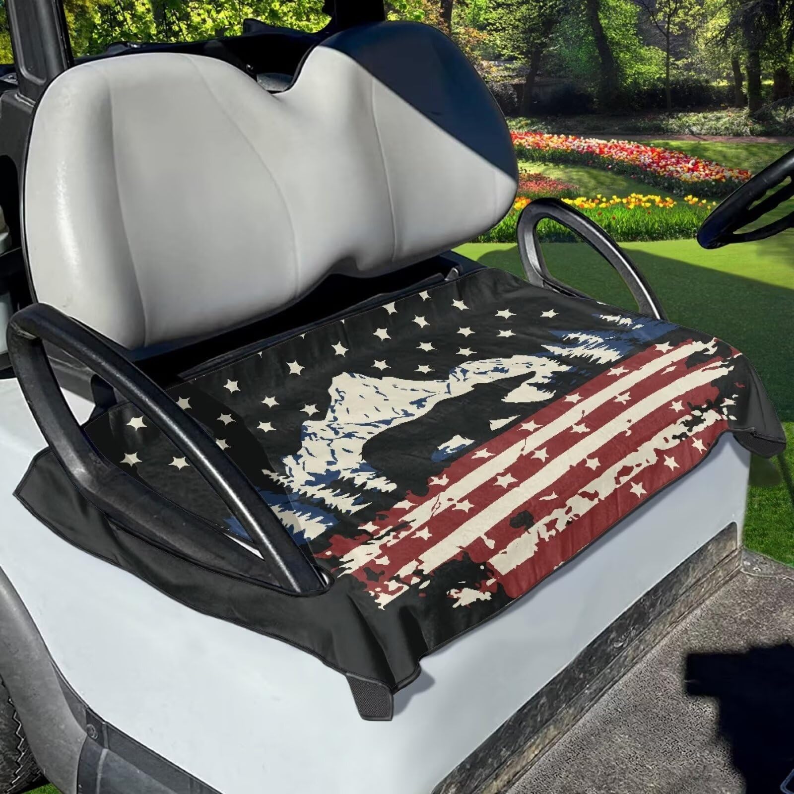 Whosucclay Golf Cart Seat Covers Anti Hot Golf Cart Accessories Soft Golf Cart Seat Blanket Towel Universal Golf Cart Seat Pretector for Club Car 2