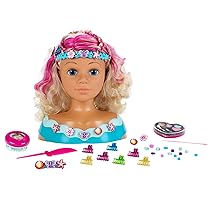 Theo Klein Testa per truccare e Fare Acconciature ‘Mariella’ con Accessori per Capelli, Prodotti Cosmetici e Molto Altro Dimensioni 23,5 cm x 13 cm x 27 cm Giocattolo per Bambini a Partire da 3 Anni