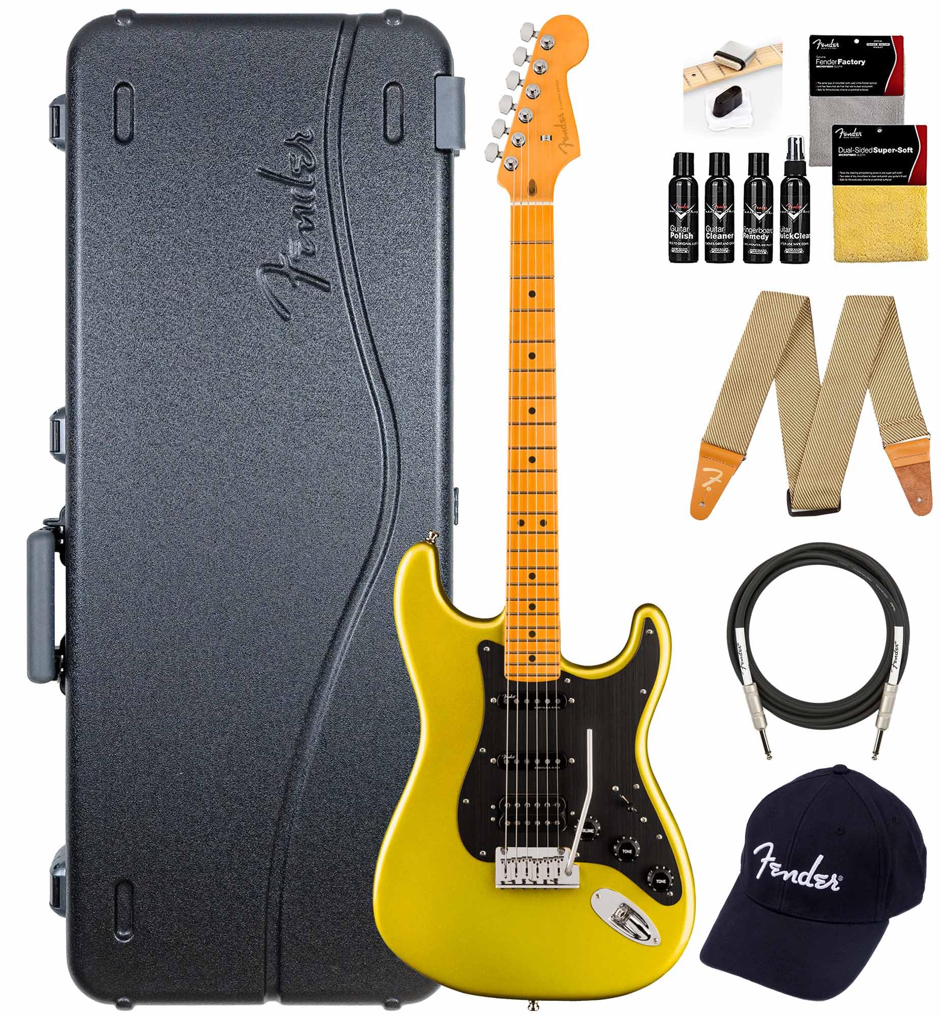 Amazon.com: Fender American Ultra II Stratocaster HSS - Solar