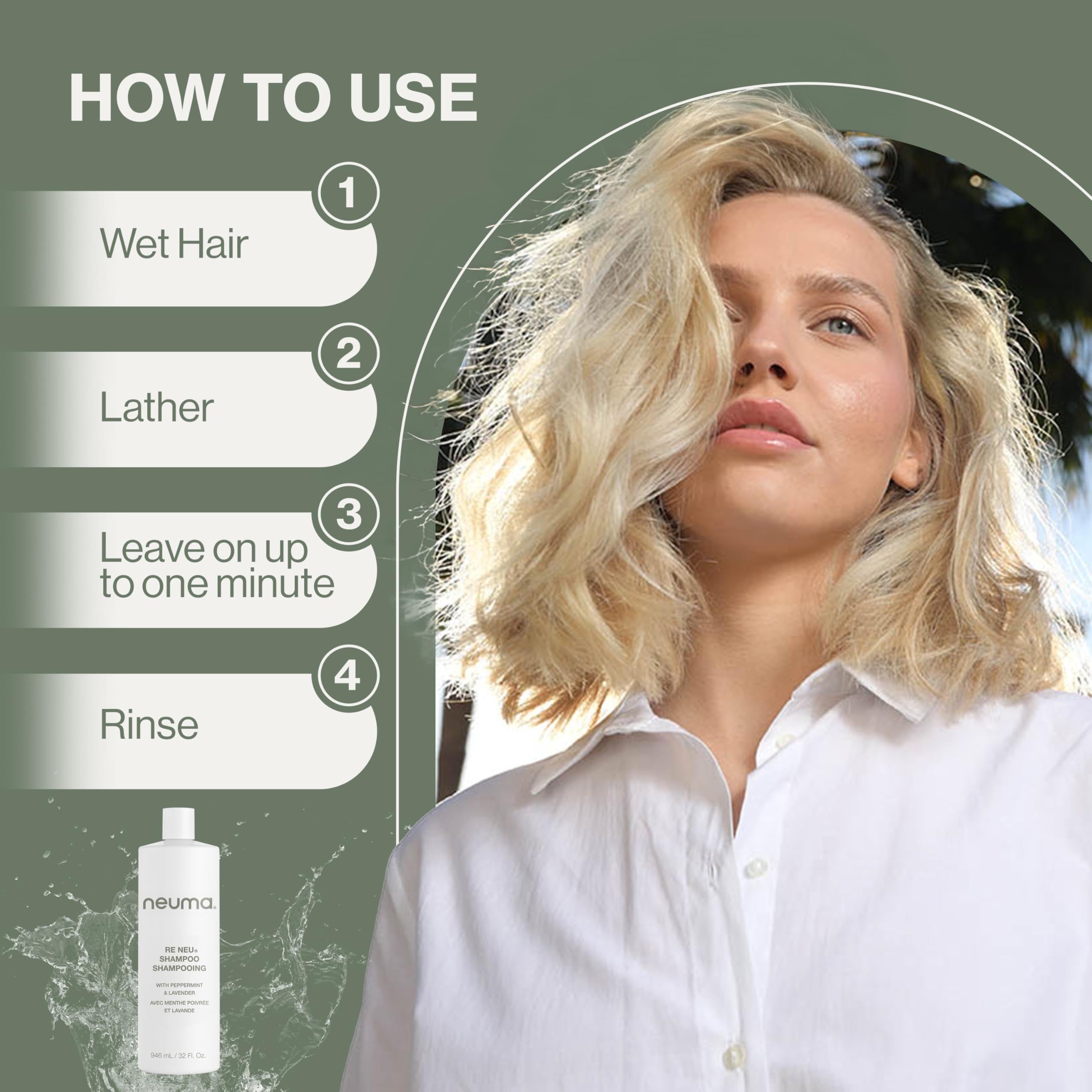 Neuma Re Neu Sulfate-Free Clarifying Shampoo with Peppermint & Lavender