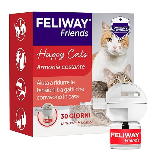 FELIWAY Friends Starter Kit - Calming Pheromone Diffuser Kit for Cats, 48ml - Helps Create Harmony and Resolve Conflicts in Houses with Multiple Cats, Veterinary Recommended, Clinically Proven