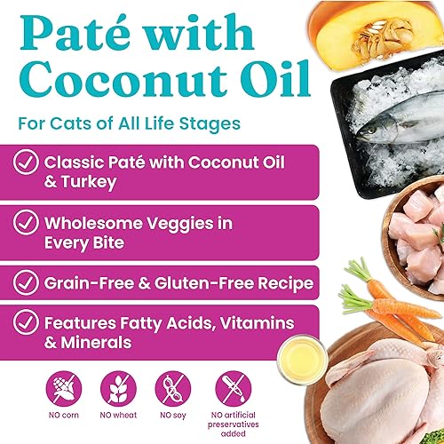 Miniatura 2 de Solid Gold Alimento húmedo en paté para gatos adultos y mayores, aceite de pavo real y coco - Tropical Blendz alimento húmedo sin granos para una