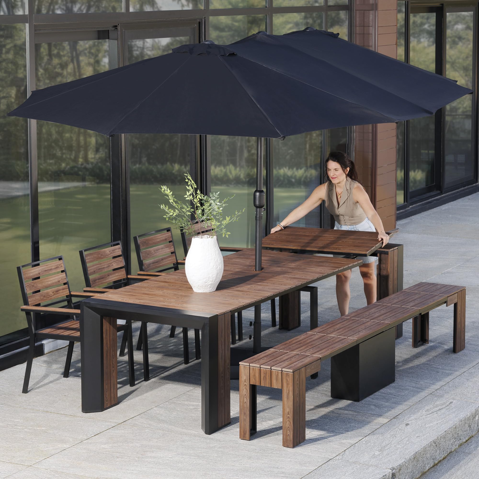 corliving square patio umbrella CorLiving 6.5-ft Steel Orange Push-button Tilt Market Patio Umbrella with  Base PPU-301-Z1 at Lowes.com