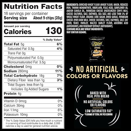 Miniatura 78 de Stacy's Chips de pita, multigrano, sin colores ni sabores artificiales, bolsa de 7.33 onzas