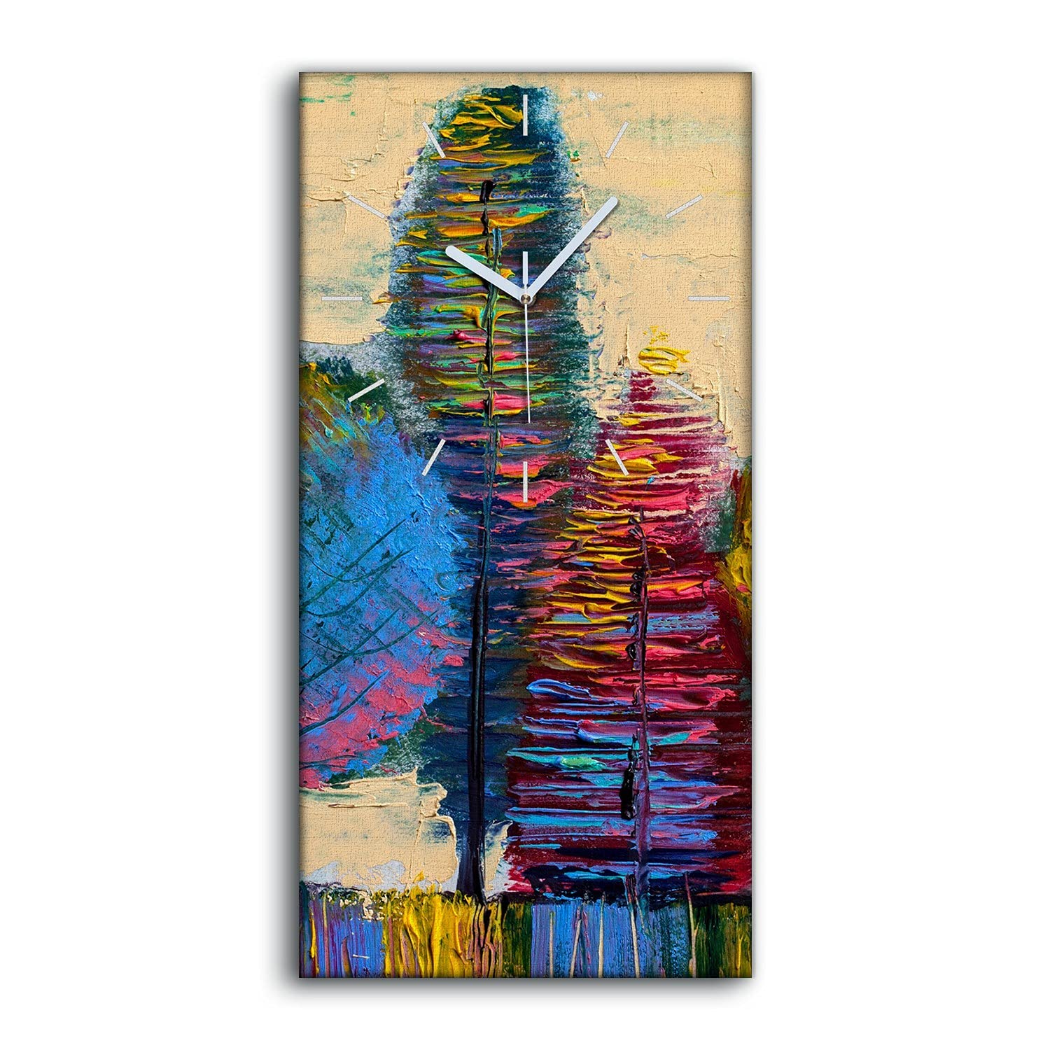 Horloge sur Toile Déco Chambre Zen Image Arbres Moderne