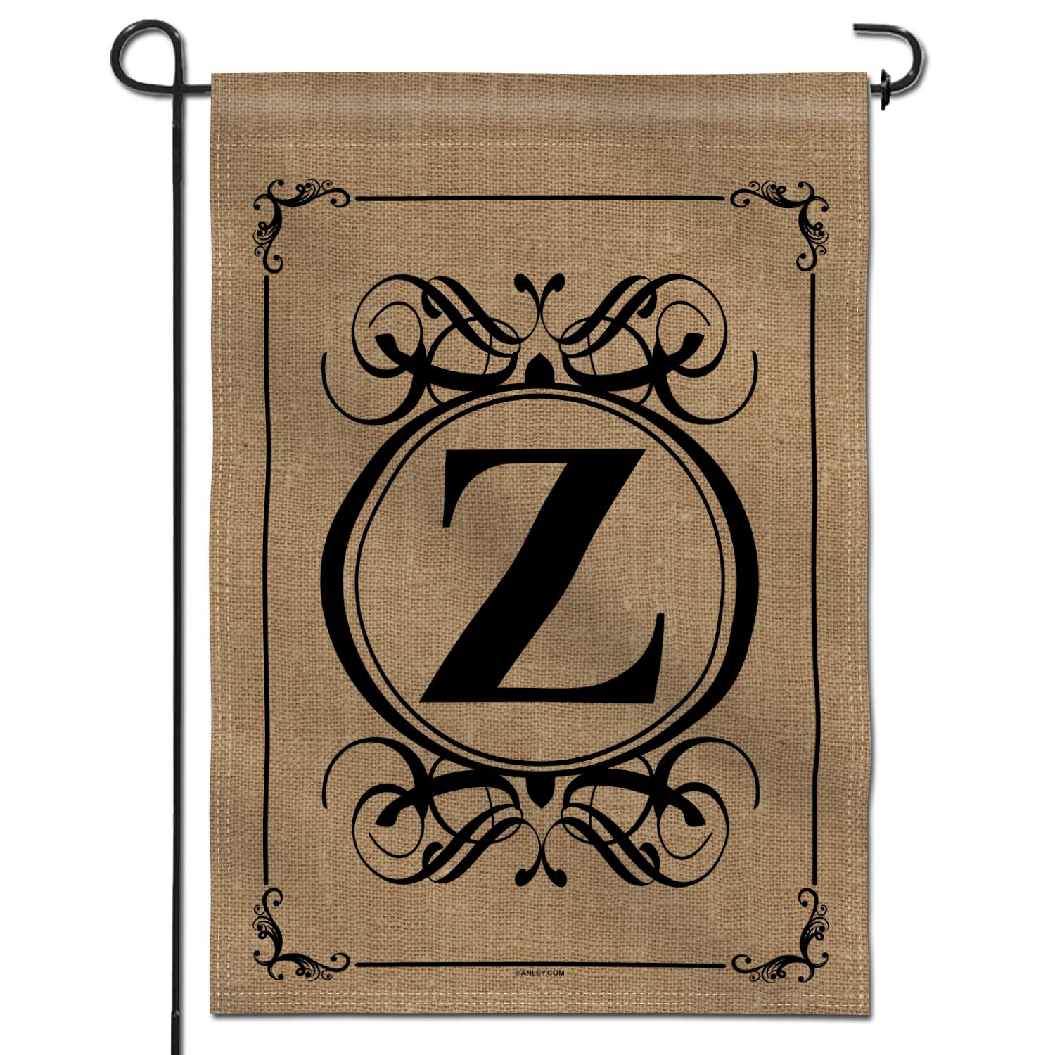 ANLEY Monogramm Gartenflagge – Buchstabe W, Doppelseitig, Wetterfest, 18 X 12,5 Zoll Für Deine Persönliche Außendekoration