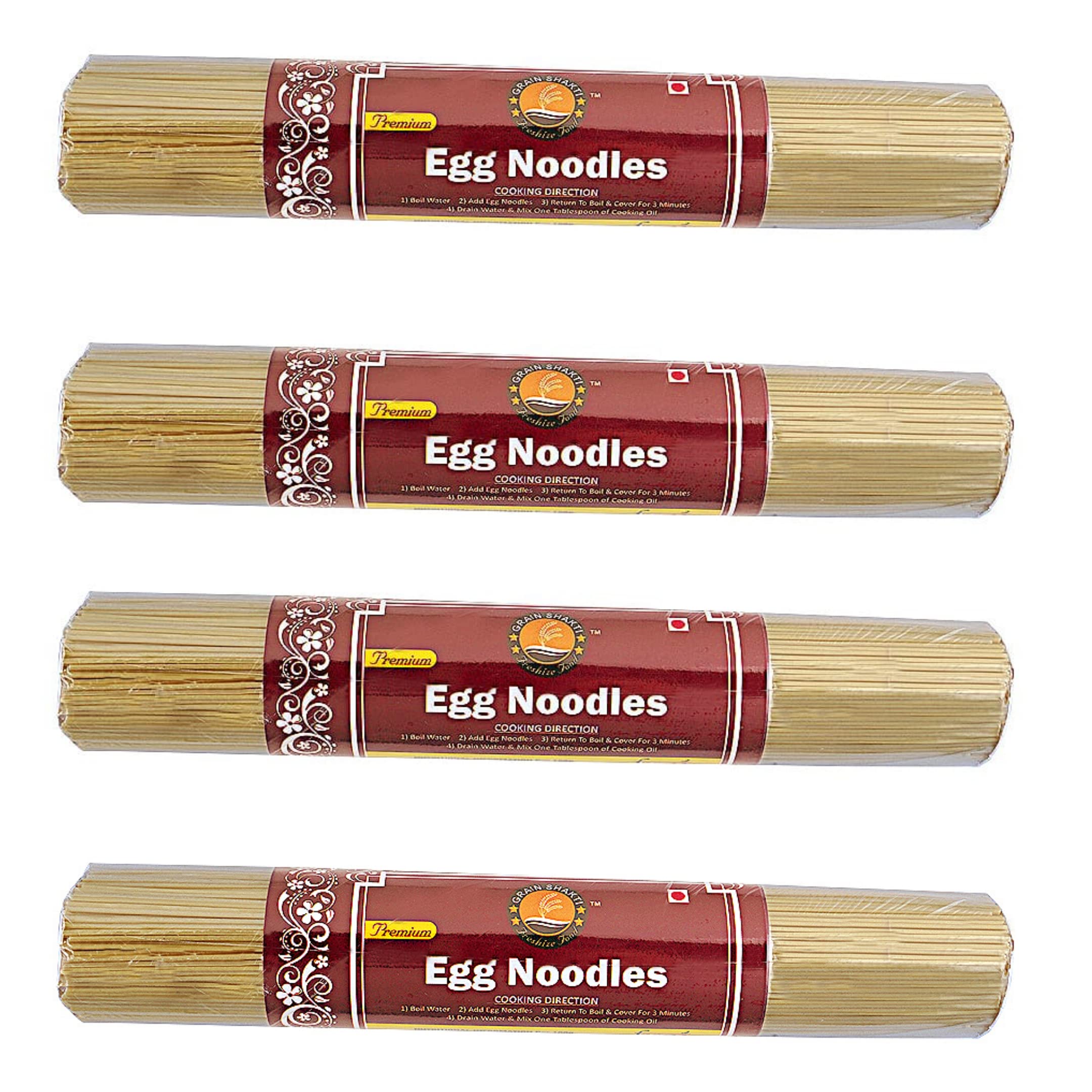 GRAIN SHAKTI PREMUIM EGG NOODLES - ROLL | 100% Non - Vegetarian | 100% Healthy Maida | Fresh Egg | No Preservatives |Get Restaurant Style Taste in Just 8 Minutes | Serves 4-5 Meals | 350g x 4 Pack | Healthy and Tasty Noodles |-image-44