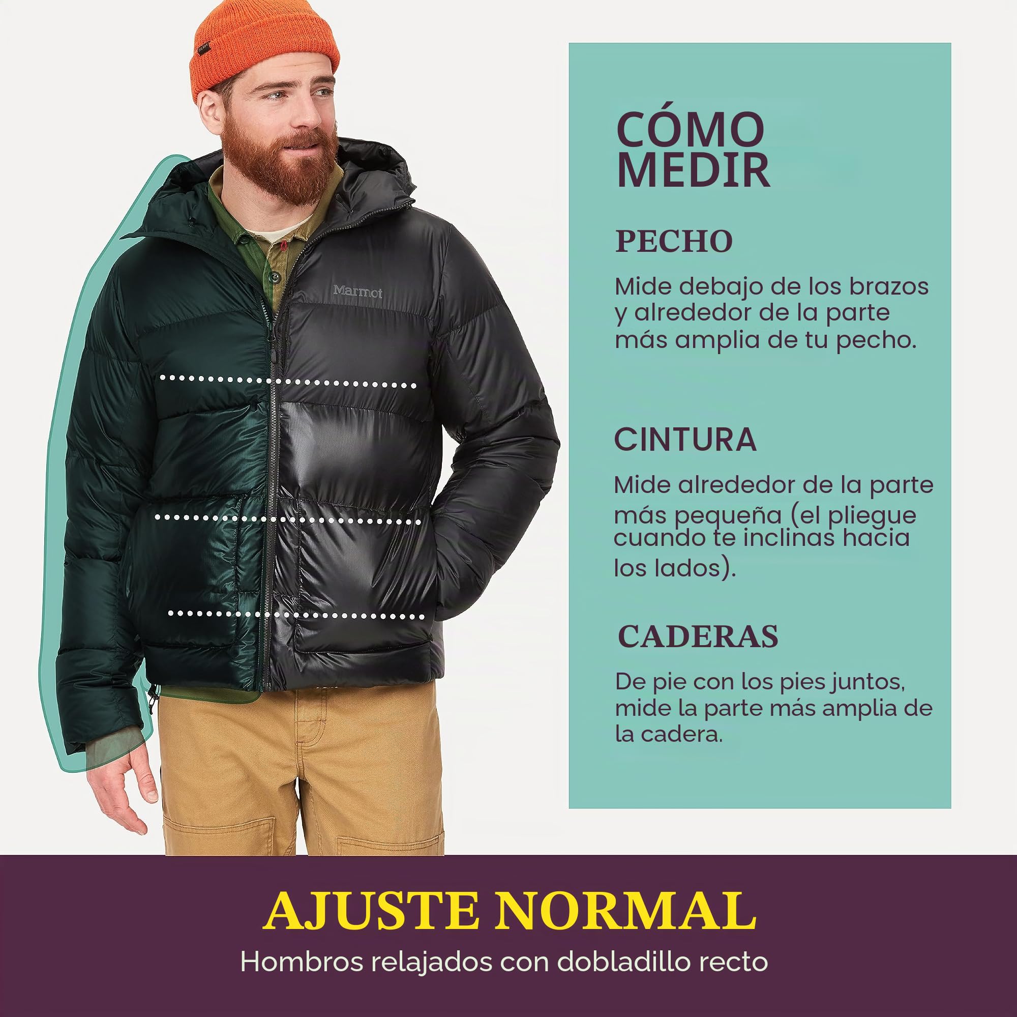 Marmot Guides Down Hoody Lightweight down jacket, warm winter puffy, water-repellent quilted coat, windproof functional jacket, packable outdoor jacket with hood Hombre (Pack de 1)