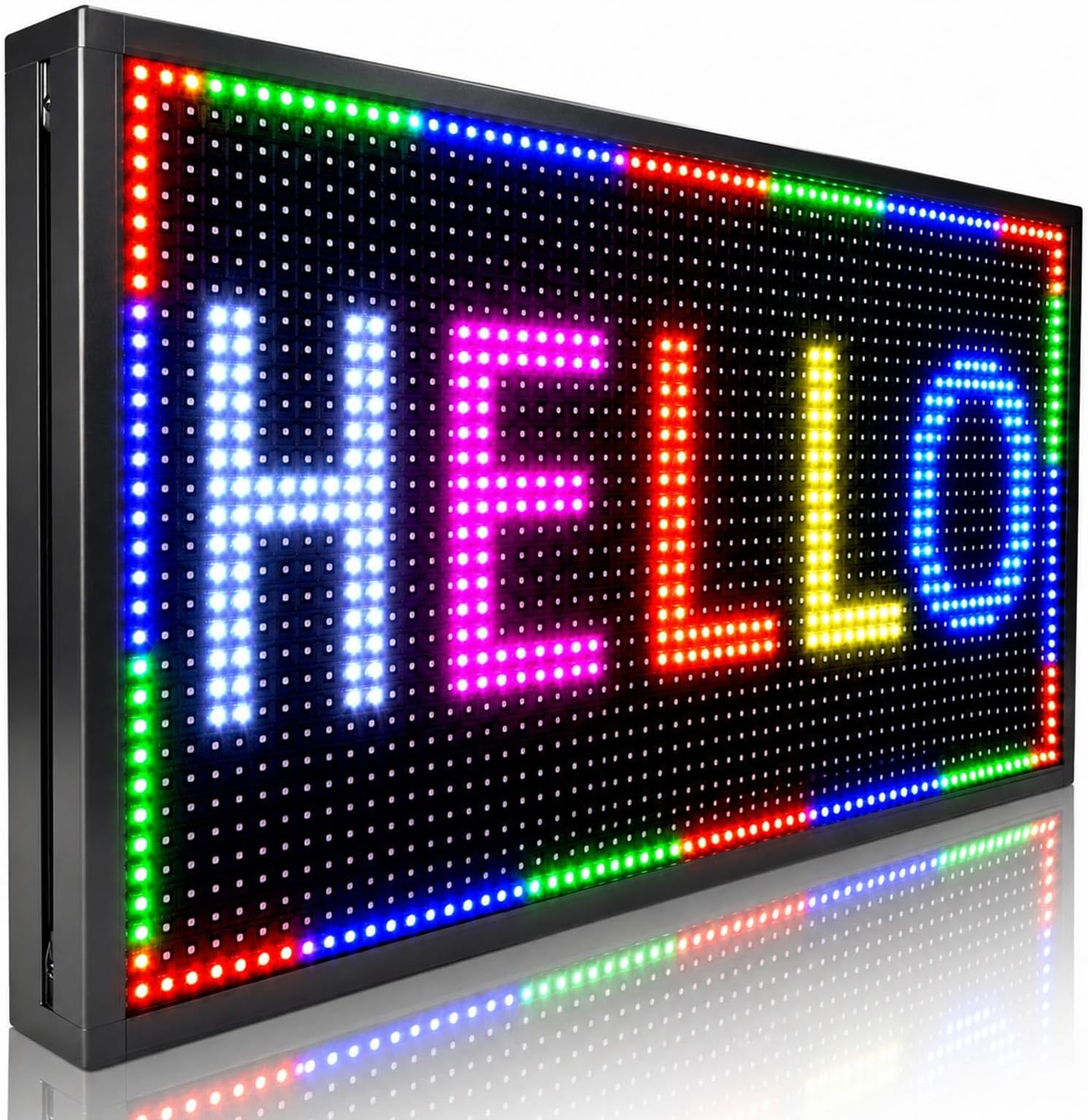 P10(26" * 14") Open Led Scrolling Sign Programmable Digital Outdoor Message Board Message Board Wifi Control Display Screen Matrix Panel Electronic For Business Full Color