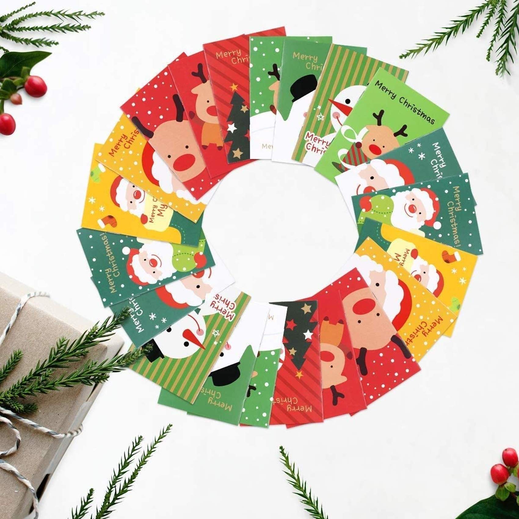 Shengruili 24 Stücke Mini Notizblock Weihnachten,Stobok Mini Notizbuch,Weihnachten Cartoon Notebook,Mini Notizblock Kinder,Mini Tagebuch Notizblock,Weihnachten Kleine Notizblöcke für Kinder