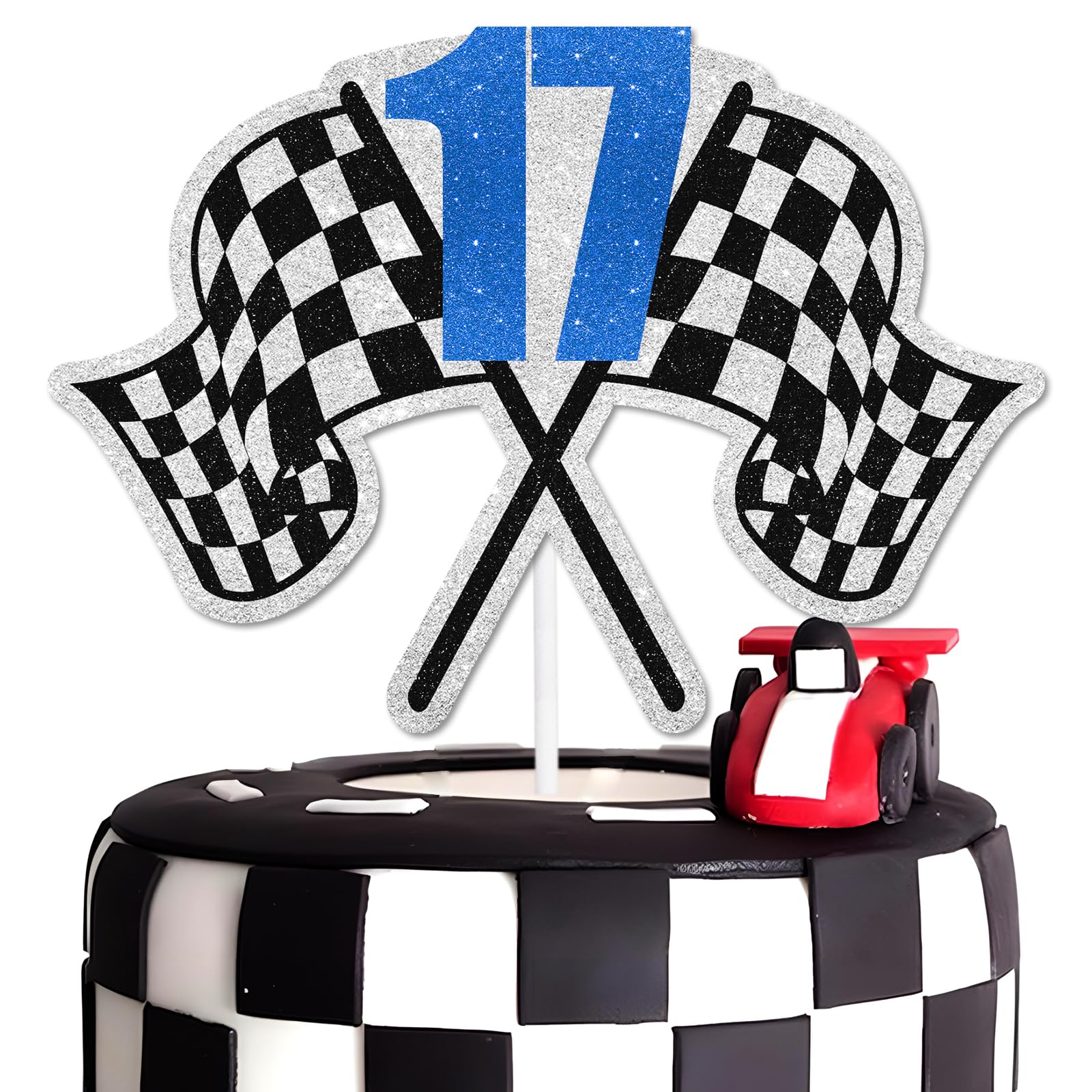 Game Cake Topper 17th LEVEL UP Happy Birthday Video Game Controller, Unlock Decoration, Birthday Party for Boy and Girl, Official Teen Game Party,