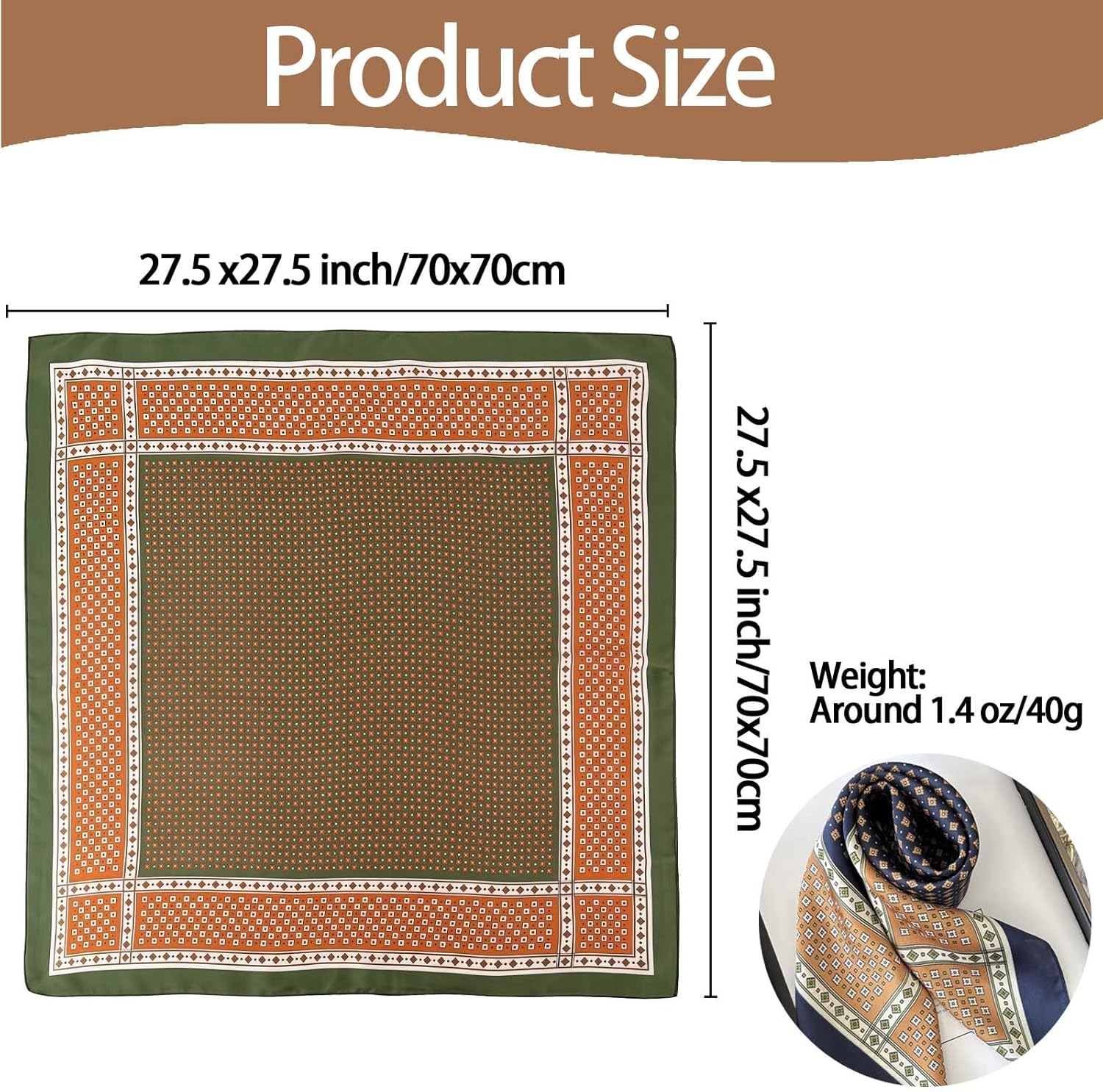 Uausyaly 4PCS Neck Scarf Bandanas for Men and Women, Silk Feeling Head Scarfs, Fashion Neckerchief Square Purse Scarf - Image 2