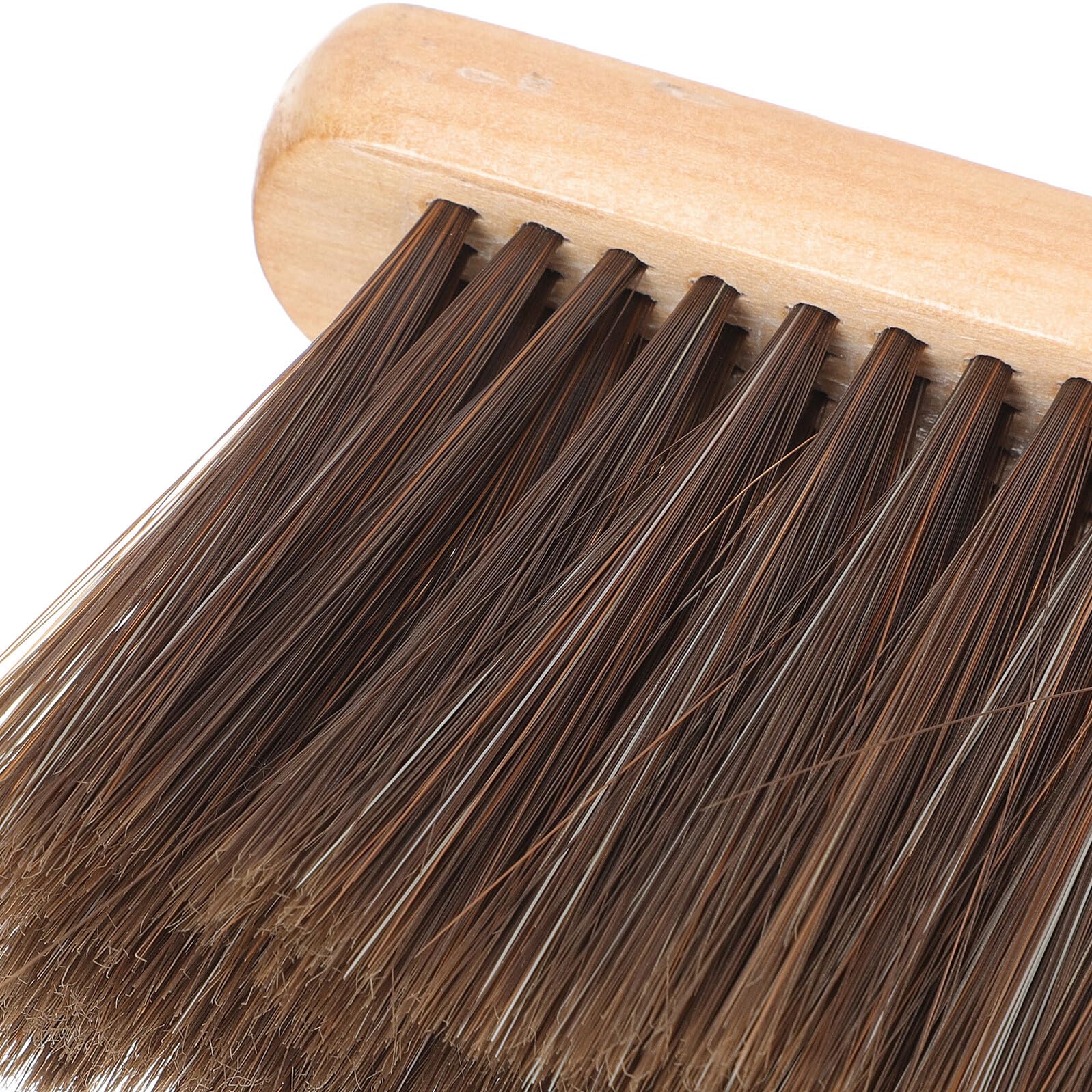 ULTECHNOVO Set Attrezzi per Caminetto Pala e Spazzola in Ferro e Legno, Accessori la Pulizia Domestica di Cenere, Impugnatura Lunga Ergonomica e Foro per Appendere, Multiuso per Stufa e Stufa