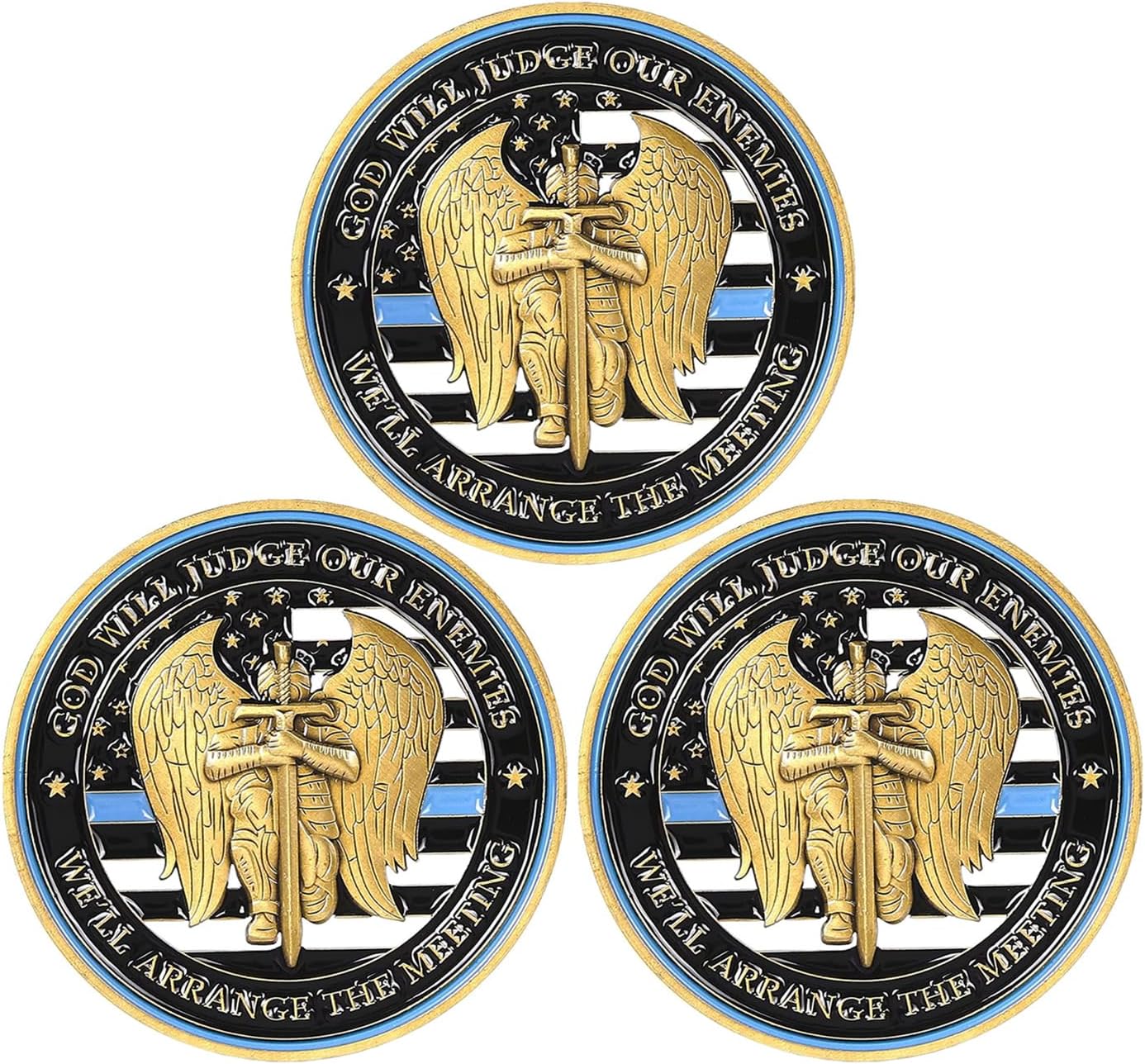 Saint Michael Police Coin The Archangel Prayer Challenge Coin (Pack of 6)