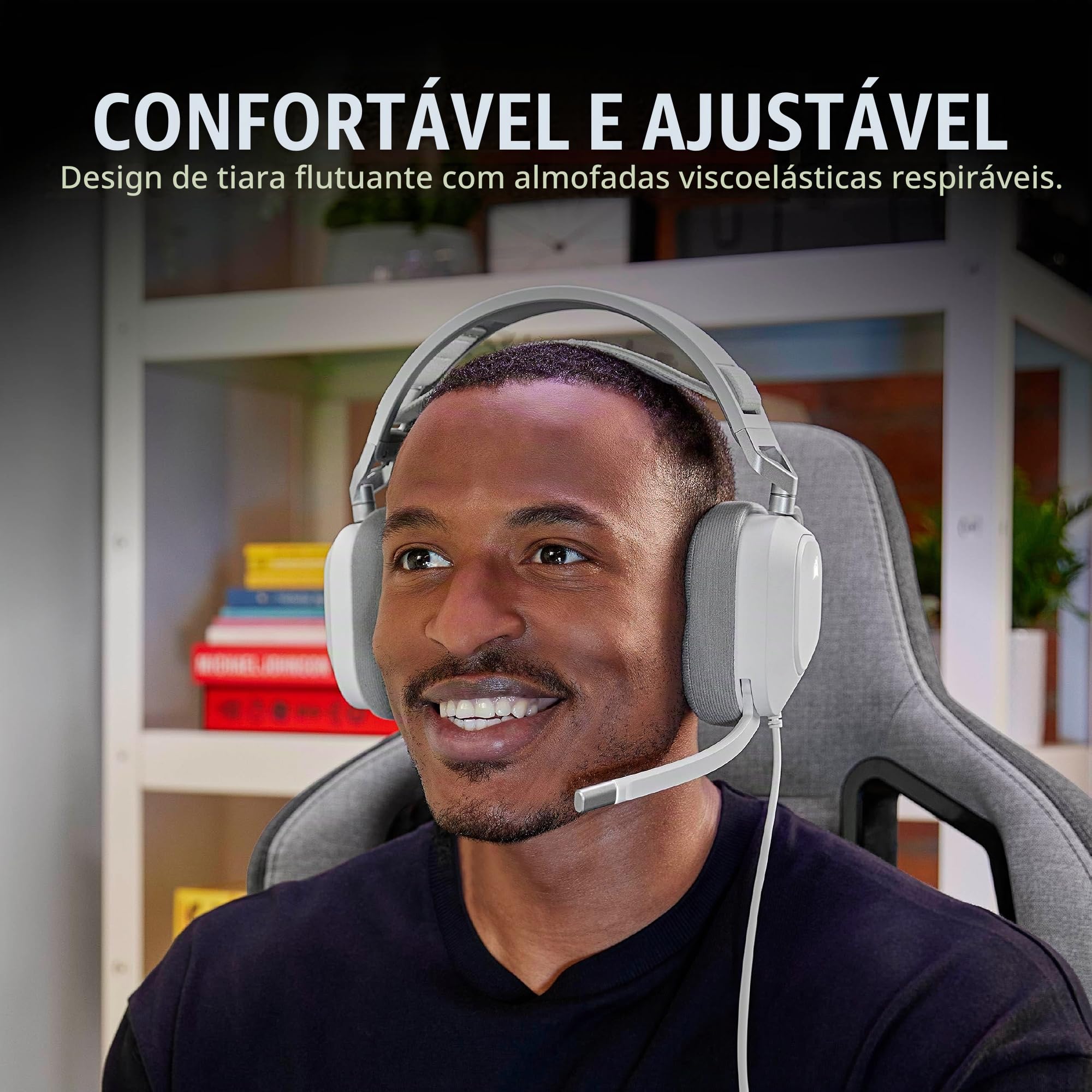Headset Gamer Corsair HS80 RGB USB, Surround 7.1, Drivers 50mm