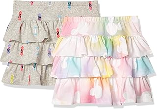 Spotted Zebra Disney | Marvel | Star Wars | Frozen | Princess Girls and Toddlers' Knit Ruffle Scooter Skirts, Pack of 2