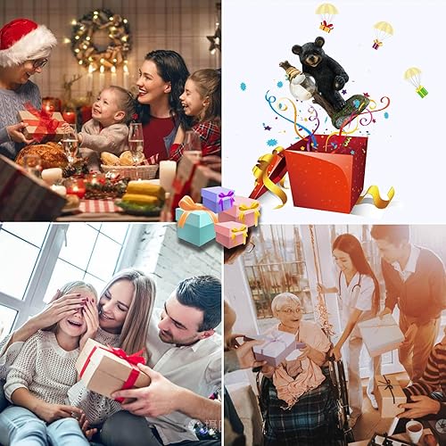 Miniatura 7 de Estatuas de jardín con luz decorativa de oso, estatua solar de oso exterior, decoración de jardín de animales, decoración divertida para exteriores,