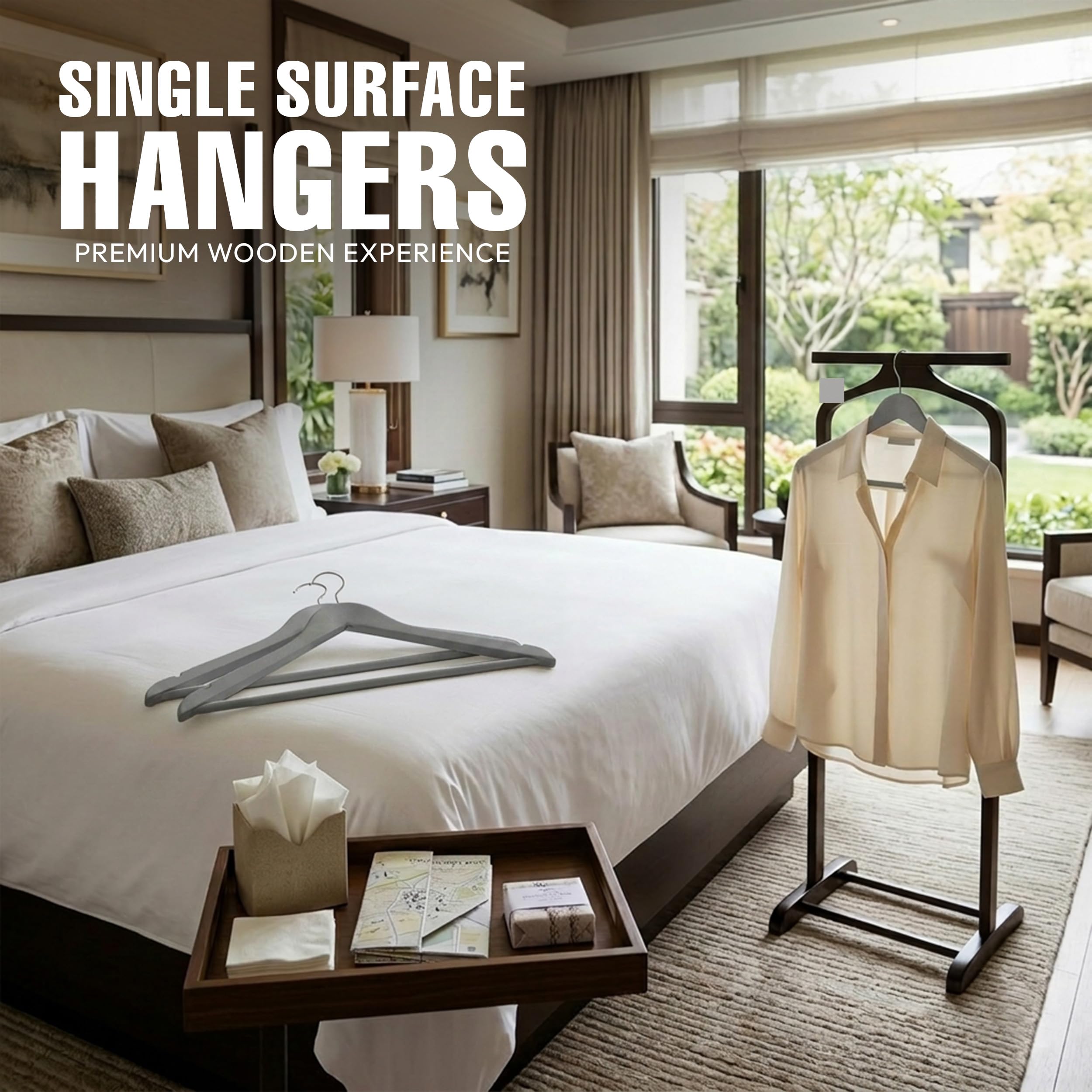 Utopia Home Perchas de madera de alta calidad, paquete de 30 perchas duraderas y delgadas, perchas para trajes con gancho giratorio de 360 grados, perchas de madera con ranuras para los hombros (color