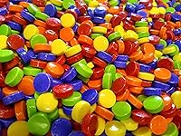 Vista 4 de Bocaditos de caramelo de cereza y frambuesa a granel de 2 libras de limón agrio a granel, sabor limón, naranja, azul y frambuesa, intensamente