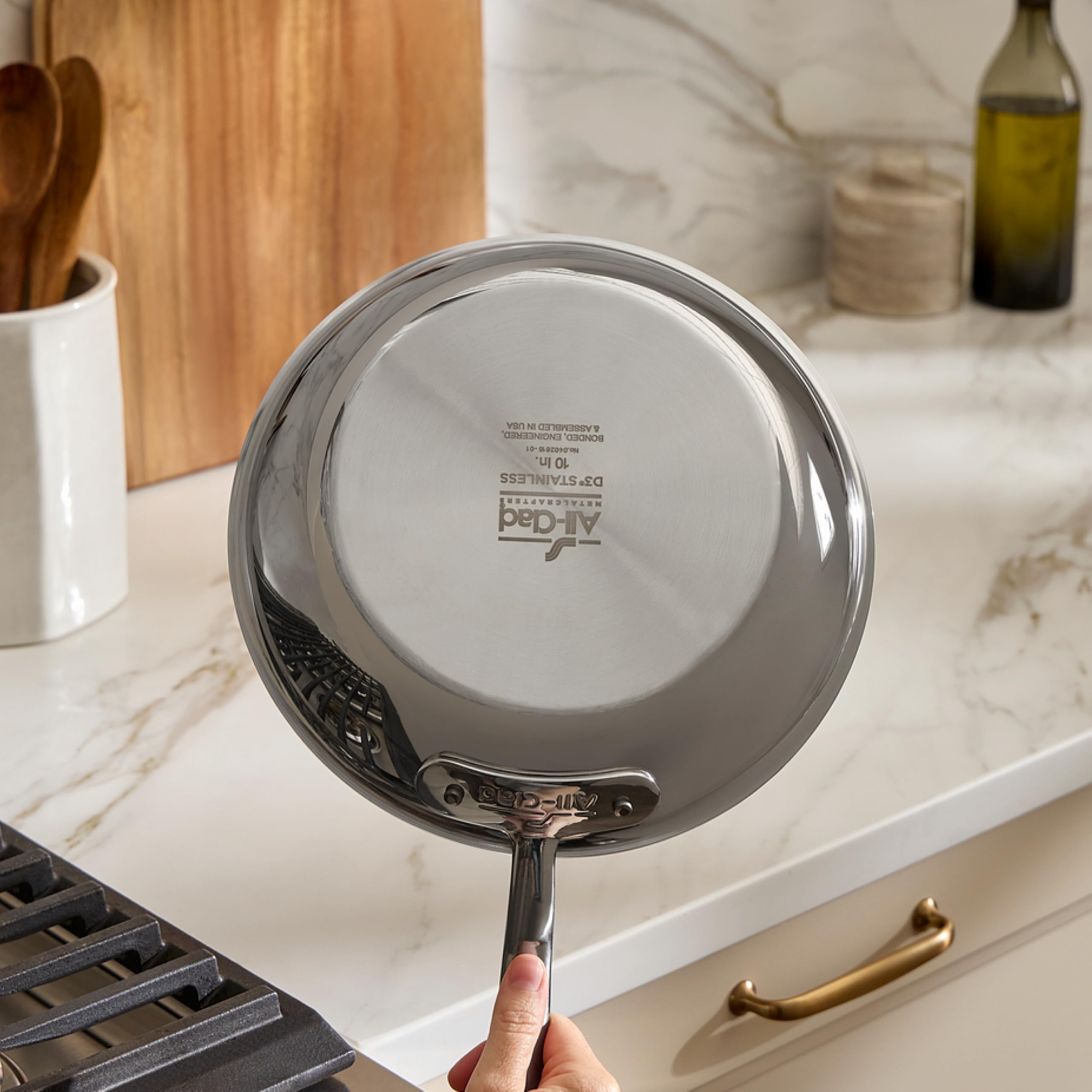 All-Clad D3® Stainless Steel 12" Fry Pan with Lid, Made in the USA — Amazon image 9