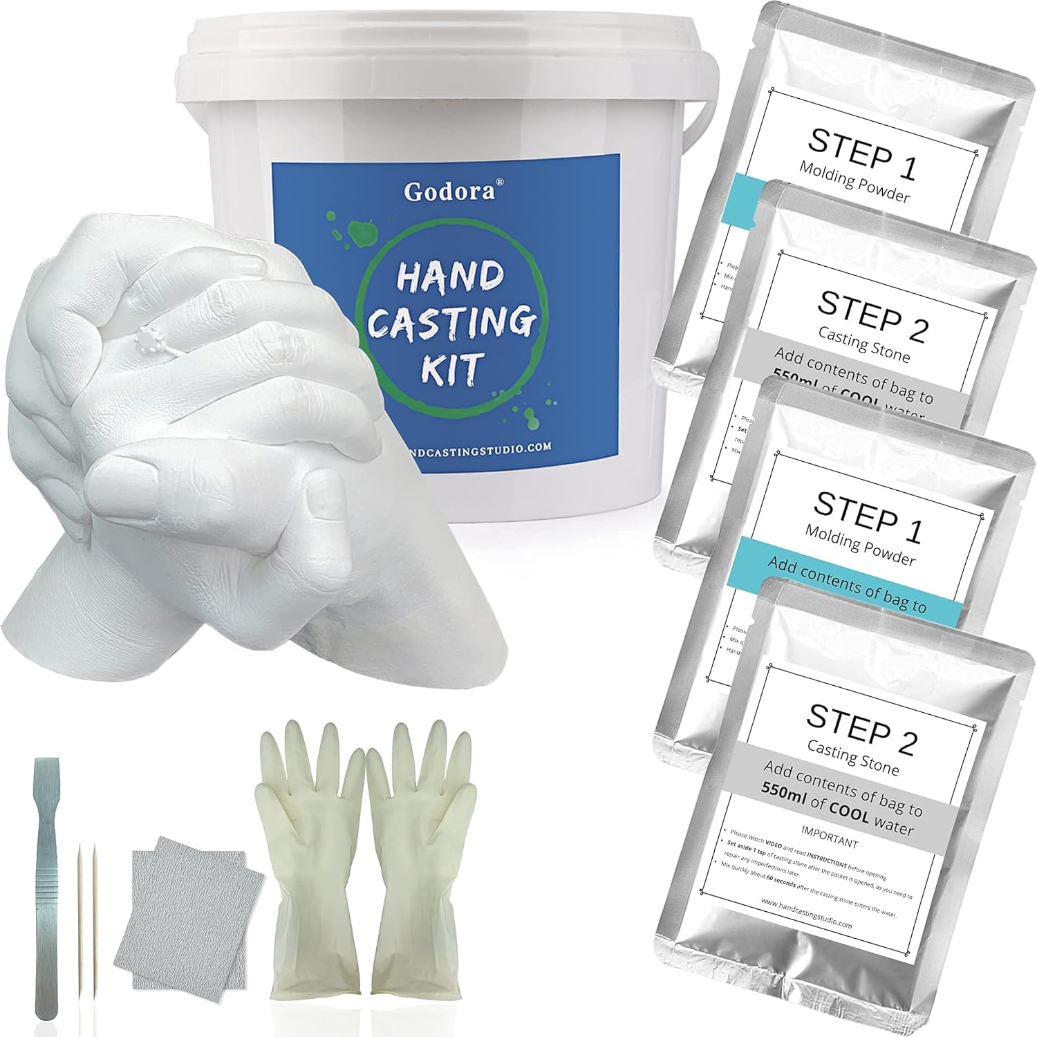 Hand Casting Kit Couples & Keepsake Hand Mold kit Couples