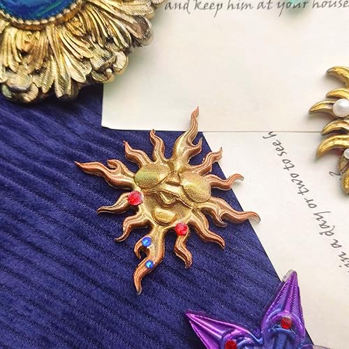 Miniatura 4 de Celestial Sun Moon Star - Juego de moldes de silicona de resina epoxi para fundición de joyas, decoración de pasteles de fondant, arcilla