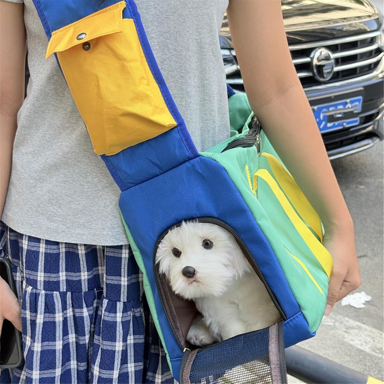 Pet Backpack - Waterproof Oxford Cloth Crossbody Shoulder Bag for Cats and Dogs(Black)