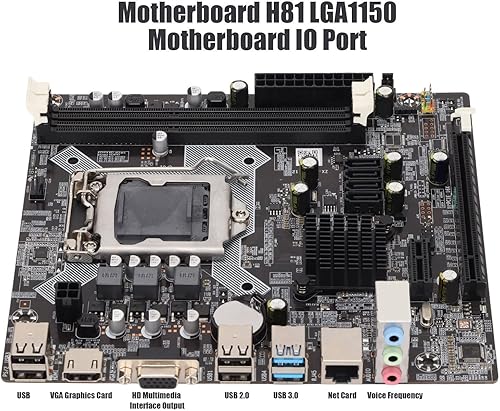 Miniatura 2 de DDR3 LGA 1150 CPU USB3.0 SATA3.0 Gaming Motherboard, RJ45 VGA DVI Desktop Motherboard, RTL8105e 100M Net Card, 6 canales de voz chip, ranura para