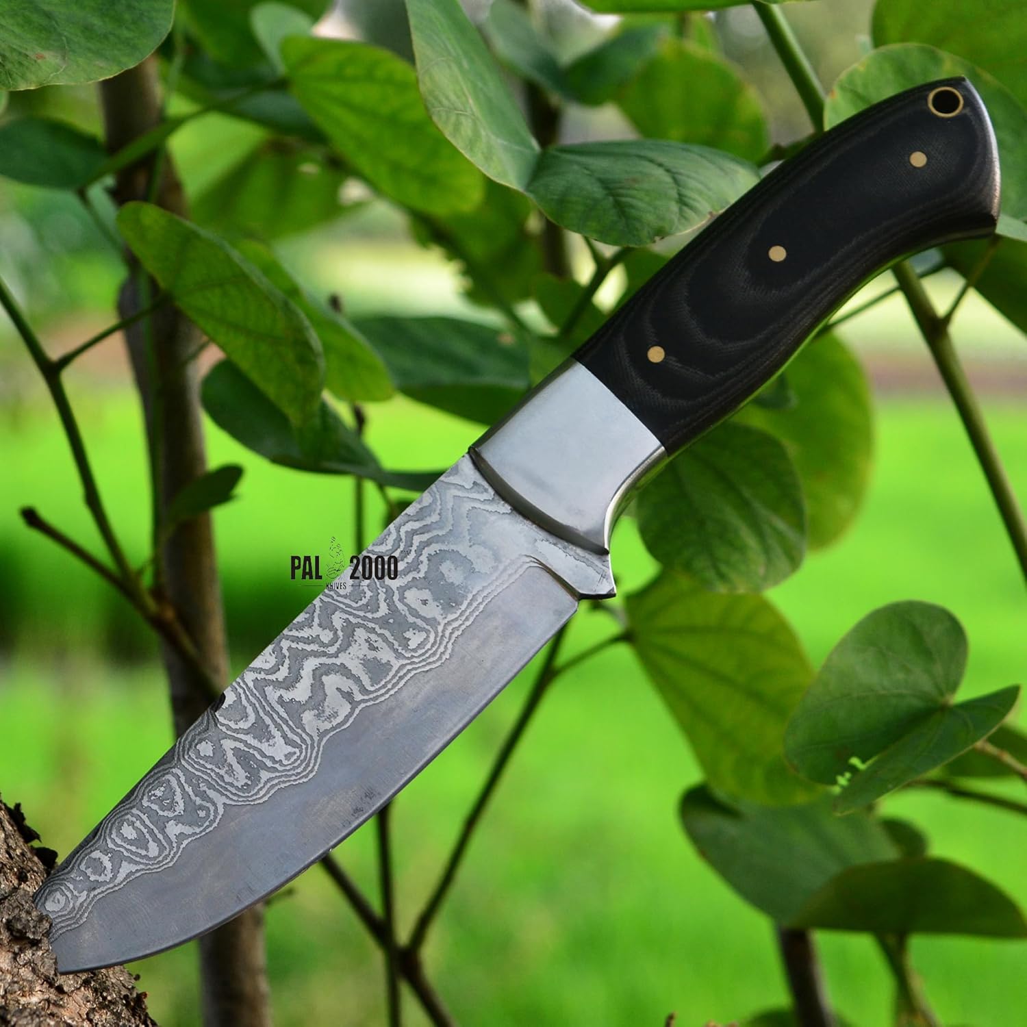 PAL 2000 KNIVES Custom Handmade Stainless Damascus Steel 9.40 Inches Hunting Knife 3135