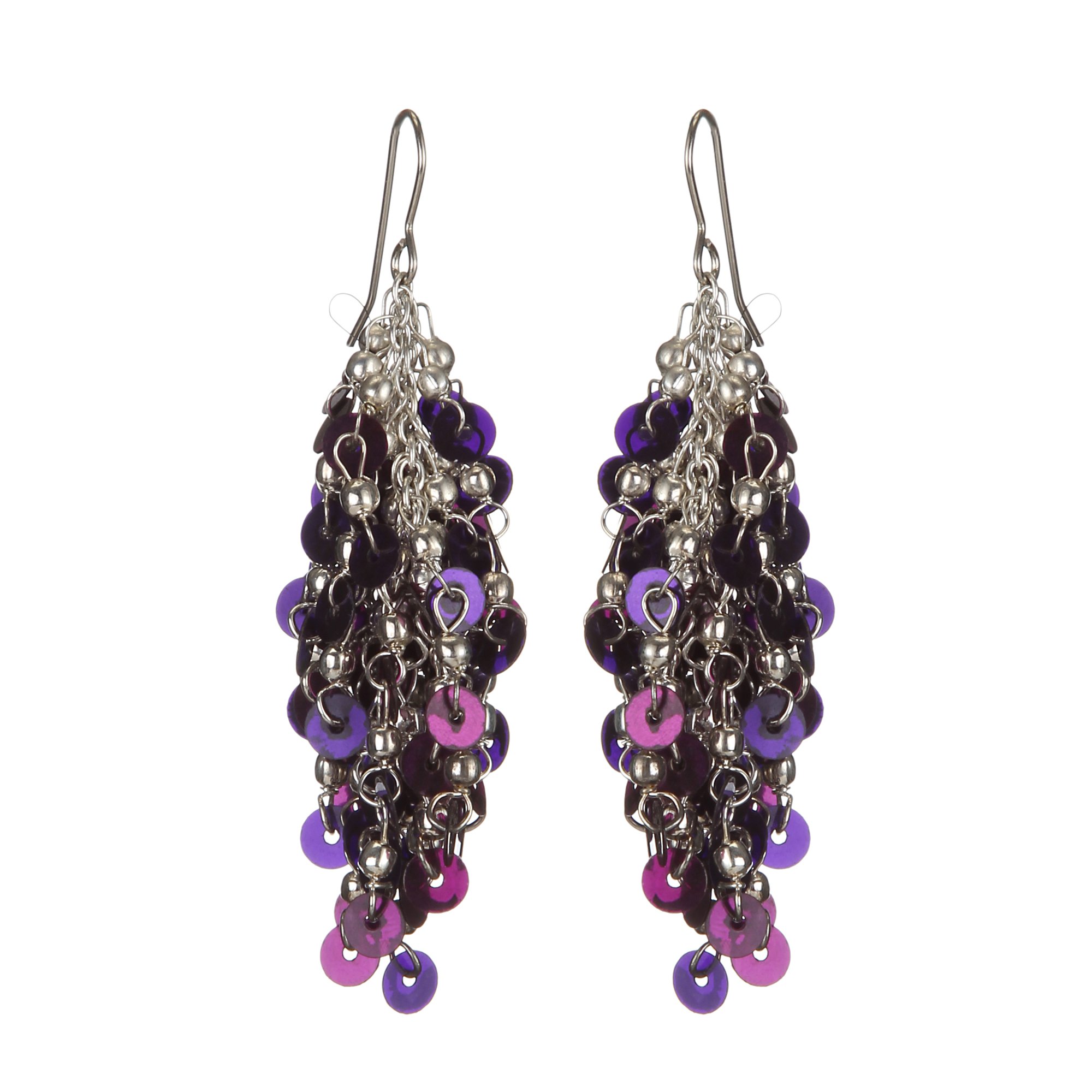 DCA Silver & Blue Sequins Women Earrings (2069) (B01JZ6DSH6) Amazon Price History, Amazon Price Tracker