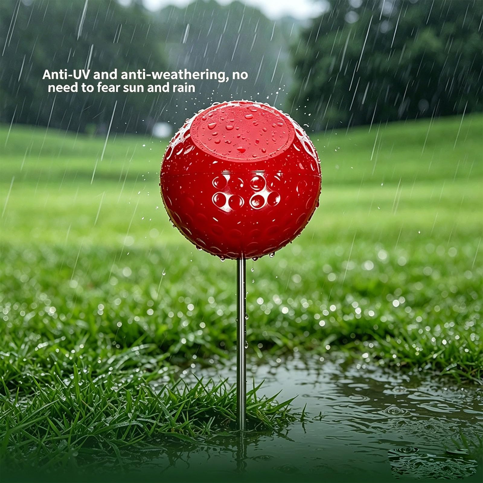 Marcadores de Campo de práctica para áreas de de Golf, Juego de marcadores de Cabeza de Bola de 2 Piezas con estacas de Suelo para colocación de césped Aire Marcador de instalaciones de