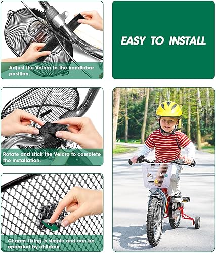 Miniatura 39 de ANZOME Cesta de bicicleta para niños, cesta de bicicleta para niños y niñas, canasta de bicicleta para niños, resistente al agua, adecuada