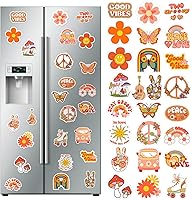 Vista 1 de 25 Piezas Imanes de Flores Hippie para Automóvil Magnéticos Groovy Boho Flores para Refrigerador Imanes Retro Magnéticos Hippie para Nevera