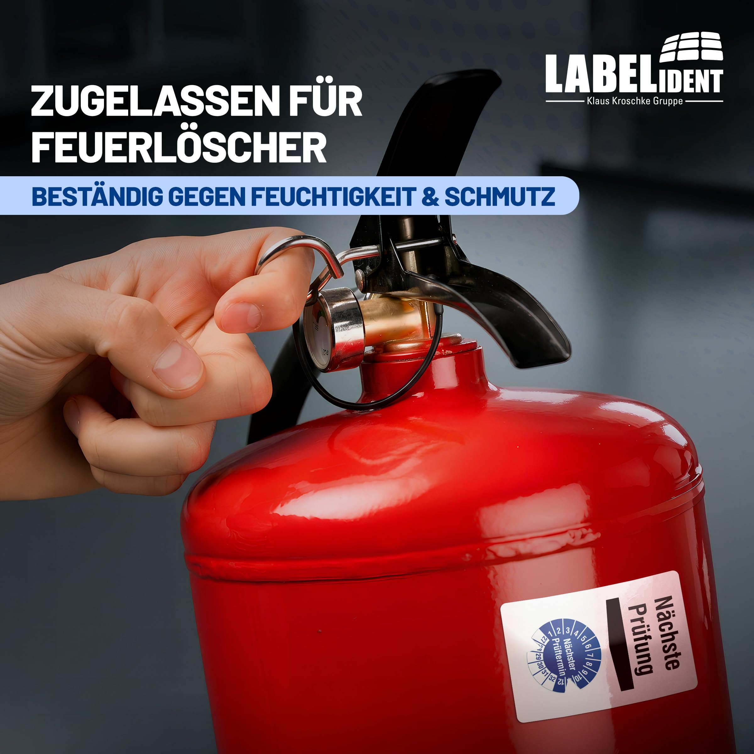 Labelident Prüfplaketten Nächster Prüftermin - Ø 30 mm - 1.000 auf Rolle, 2027-2032, selbstklebend