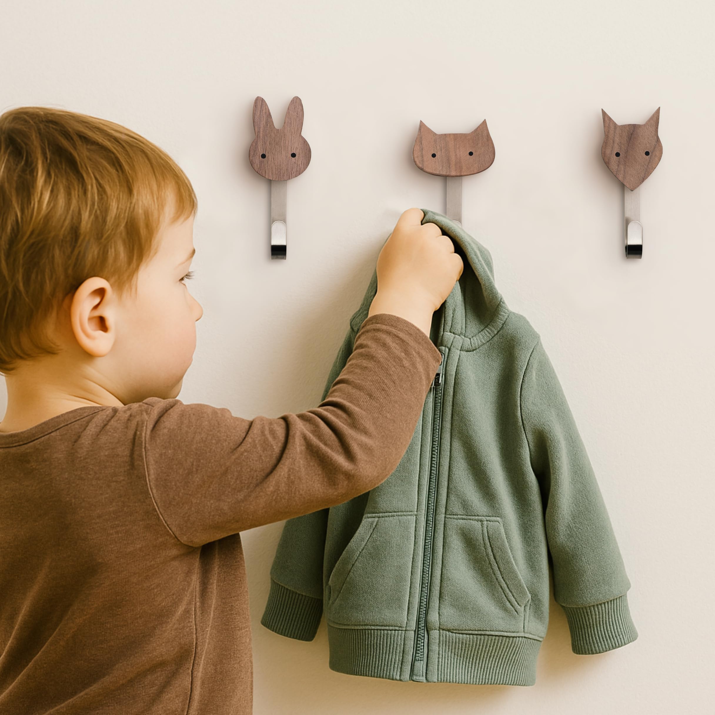 Lot De 2 Crochets Muraux Autocollants Créatifs,porte-clés En Forme De Chat,robustes Et Durables Pour Accrocher Vetements Cles Bijoux Et Sacs Blanc 97526995