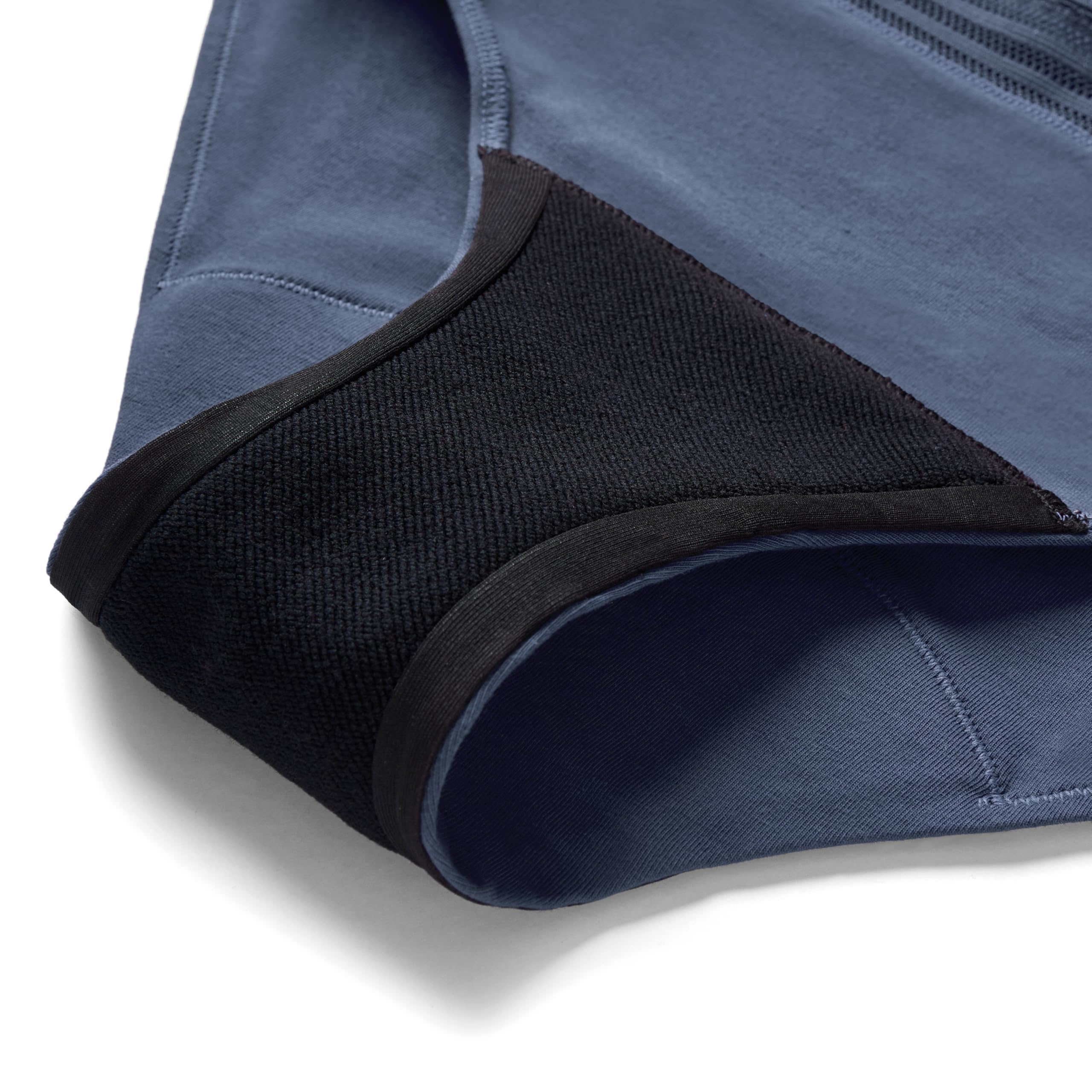 Thinx for All Period Underwear, Everyday Comfort Brief, Holds Up to 12 Regular Tampons*, FSA HSA Approved Period Panties, Leakproof, Reusable & Controls Odor, Black + Storm with Lace, 2 Pack, S