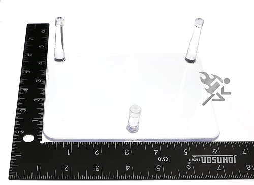 Miniatura 3 de OnFireGuy Soporte de exhibición de tres clavijas de 6.25 pulgadas con protectores antiarañazos para fósiles, minerales, rocas y geodas, paquete de 3