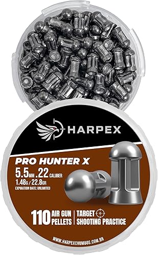 Miniatura 2 de Harpex Pro Hunter X .22 Cal Airgun Pellets  22.8 Grain Domed Design  Balanced Accuracy & Power  Premium Lead Pellets for Target Shooting, Training &