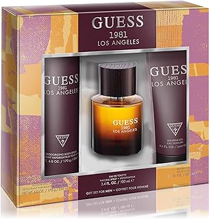 GUESS 1981 Los Angeles Men/Homme Eau de Toilette 3 Piece Gift Set - Cologne Spray 3.4 Fl. Oz., Deodorizing Body Spray 6.0 Oz., & Shower Gel 6.7 Fl. Oz.