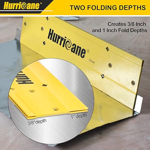 Miniatura 4 de HURRICANE Herramienta Plegable de 12 Pulgadas, Herramientas de Doblado de Chapa para HVAC, Herramienta Manual Dobladora de Conductos, Formación de