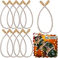 Vista 18 de Zhengmy 16 lazos de guirnalda de Navidad de 20 pulgadas, lazos decorativos de Navidad para barandilla, reutilizables y flexibles, para decoración