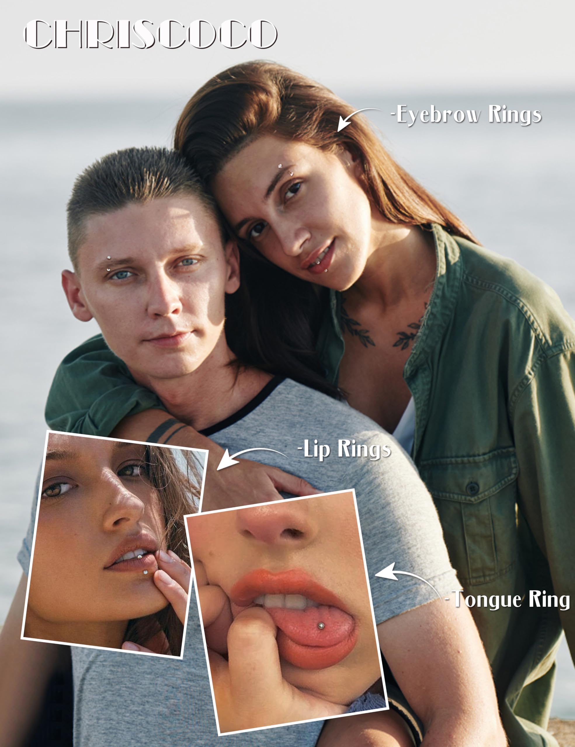 G23 Titan 16G gebogenes Barbell-Piercing für Damen und Herren, Rook-Ohrring, CZ-Opal-Kugel, Helix, Daith, Tragus, Ohrpiercing, Augenbrauenstege, Lippe, Bauchnabelstege, Rook-Piercing-Schmuck, 6 mm, 8