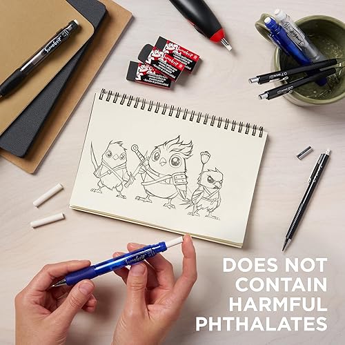 Miniatura 3 de SAKURA 50250 SumoGrip - Recambio de borrador de lápiz mecánico, paquete de 3, color blanco