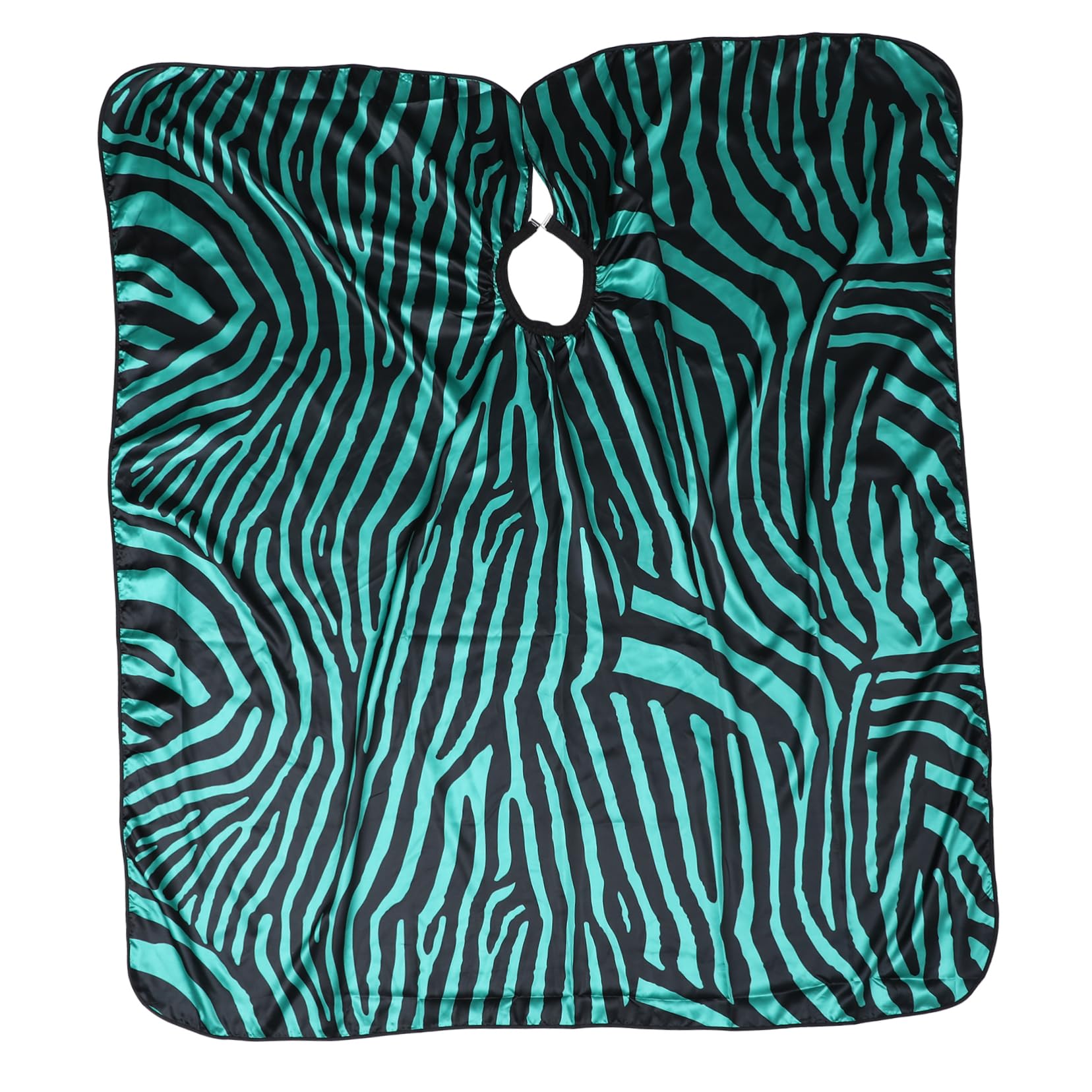 Gatuida Capa de Peluquería y Diseño Transpirable Verde de Satén Profesional Cuello Ajustable para Corte de Cabello en Salón