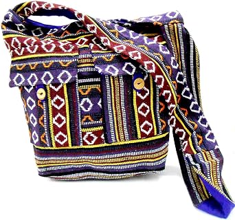 Multi Color Cotton Woven Handmade Crossbody Boho Hippie Women Shoulder sling Bag