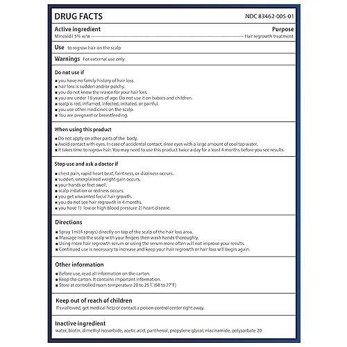 Miniatura 9 de 5% de minoxidil para hombres, minoxidil en aerosol, minoxidil para mujeres, crecimiento del cabello, minoxidil para hombres, crecimiento de barba,